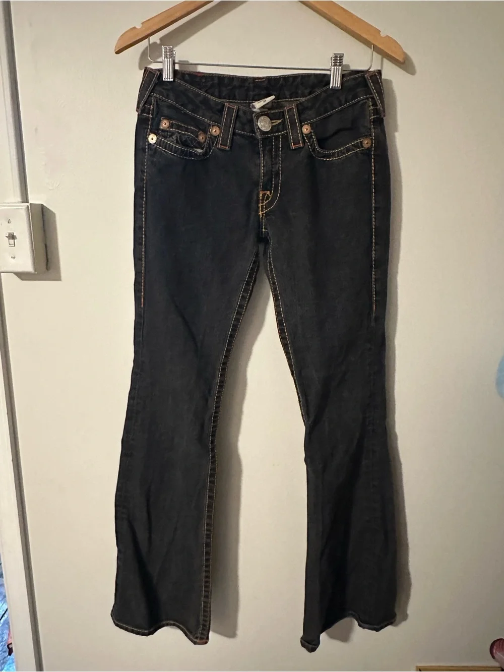 Vintage Y2K True Religion Becky low rise boot cut jeans black